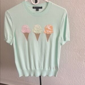 Mint Green Ice Cream Cone Sweater